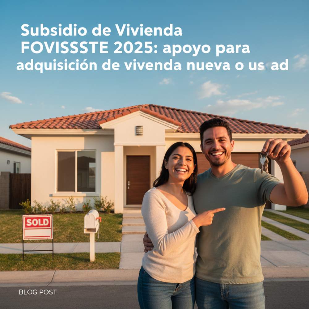 Subsidio de Vivienda FOVISSSTE 2025: apoyo para adquisición de vivienda nueva o usada